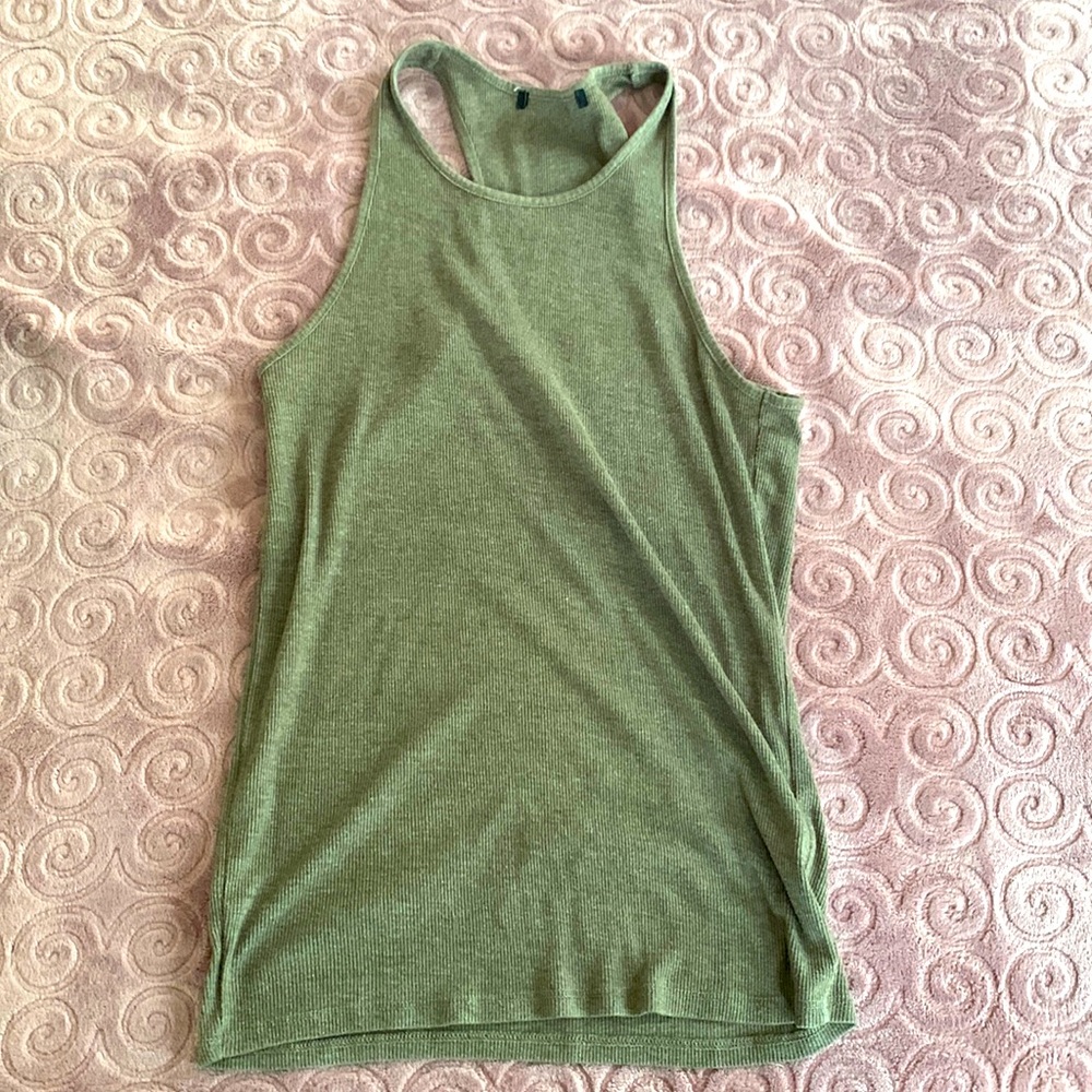 H&M Green Ribbed Tank Top